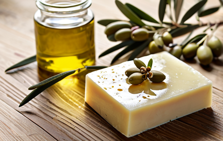 Natural Soap Ingredients Display**

"Close-up of natural soap-making ingredients: olive oil, shea butter, dried flowers, and essential oil bottles arranged on a wooden surface. Sunlight, warm tones. safe for work, appropriate content, fully clothed, professional product photography, perfect anatomy, natural proportions, high quality, modest presentation."

**